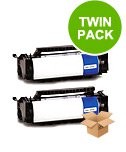 2 Multipack Lexmark 4K00199 High Quality Remanufactured Laser Toners. Includes 2 Black