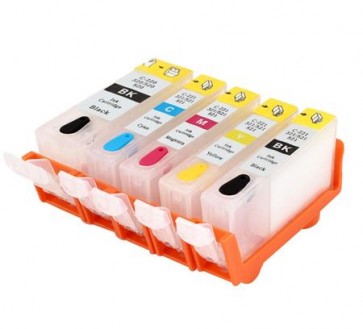 5 Multipack Canon PGI-520 BK & CLI-521 BK/C/M/Y High Quality Compatible Ink Cartridges. Includes 2 Black, 1 Cyan, 1 Magenta, 1 Yellow