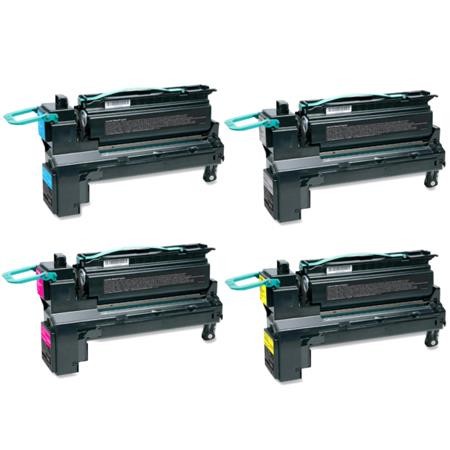 4 Multipack Lexmark C792A1KG High Quality  Laser Toners. Includes 1 Black, 1 Cyan, 1 Magenta, 1 Yellow