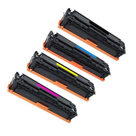 4 Multipack HP 128A (CE320A-23A) High Quality Remanufactured Laser Toners. Includes 1 Black, 1 Cyan, 1 Magenta, 1 Yellow