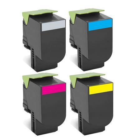 4 Multipack Lexmark 24B6011 High Quality Remanufactured Laser Toners. Includes 1 Black, 1 Cyan, 1 Magenta, 1 Yellow