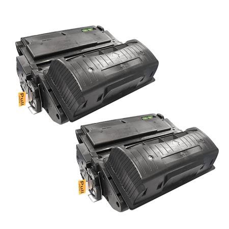 2 Multipack HP 42A (Q5942A) High Quality Remanufactured Laser Toners. Includes 2 Black