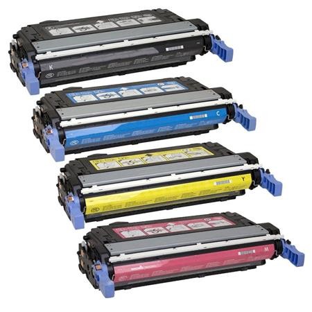 4 Multipack HP 644A (Q6460A-63A) High Quality Remanufactured Laser Toners. Includes 1 Black, 1 Cyan, 1 Magenta, 1 Yellow