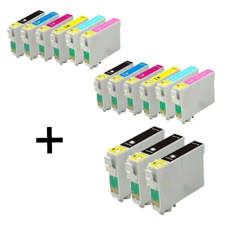 15 Multipack Epson T0791/2/3/4/5/6 High Quality Remanufactured Ink Cartridges. Includes 5 Black, 2 Cyan, 2 Magenta, 2 Yellow, 2 Light Cyan, 2 Light Magenta