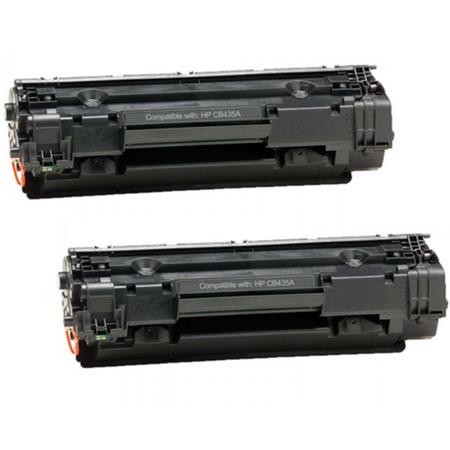 2 Multipack HP 35A (CB435A) High Quality Remanufactured Laser Toners. Includes 2 Black