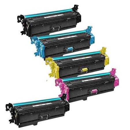 5 Multipack HP 201X (CF400X-03X) High Quality Remanufactured Laser Toners. Includes 2 Black, 1 Cyan, 1 Magenta, 1 Yellow