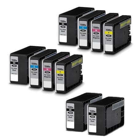 11 Multipack Canon PGI-1500XL BK/C/M/Y High Yield Compatible Ink Cartridges. Includes 4 Black, 2 Cyan, 2 Magenta, 2 Yellow 11 Multipack Canon PGI-1500XL BK/C/M/Y High Yield Compatible Ink Cartridges. Includes 4 Black, 2 Cyan, 2 Magenta, 2 Yellow