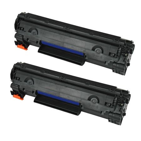 2 Multipack HP 36A (CB436A) High Quality Remanufactured Laser Toners. Includes 2 Black