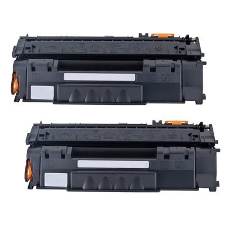 2 Multipack HP 53A (Q7553A) High Quality Remanufactured Laser Toners. Includes 2 Black