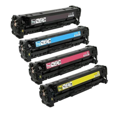 4 Multipack HP 305X/305A (CE410X/CE411A-14A) High Quality Remanufactured Laser Toners. Includes 1 Black, 1 Cyan, 1 Magenta, 1 Yellow