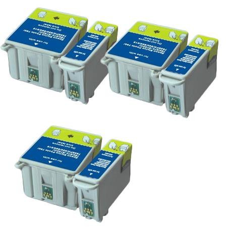 6 Multipack Epson T007 Black & T009 Colour High Quality Remanufactured Ink Cartridges. Includes 3 Black, 3 Colour