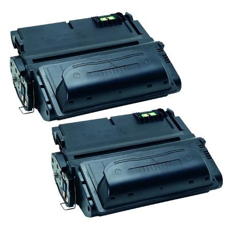 2 Multipack HP 38A (Q1338A) High Quality Remanufactured Laser Toners. Includes 2 Black