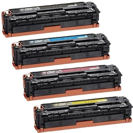 4 Multipack Canon 731BK High Quality Remanufactured Laser Toners. Includes 1 Black, 1 Cyan, 1 Magenta, 1 Yellow