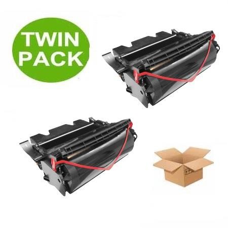 2 Multipack Lexmark 12A6765 High Quality Remanufactured Laser Toners. Includes 2 Black
