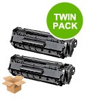 2 Multipack Canon CartridgeT High Quality Remanufactured Laser Toners. Includes 2 Black