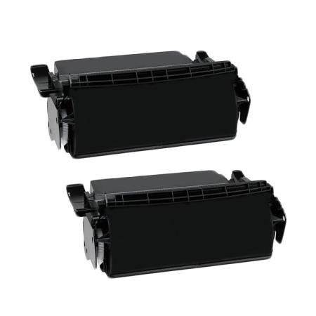 2 Multipack Lexmark 12A0725 High Quality Remanufactured Laser Toners. Includes 2 Black