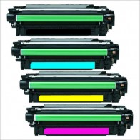 4 Multipack HP 507A (CE400A-03A) High Quality Remanufactured Laser Toners. Includes 1 Black, 1 Cyan, 1 Magenta, 1 Yellow