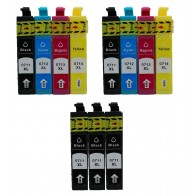 11 Multipack Epson T0715 BK/C/M/Y High Quality Remanufactured Ink Cartridges. Includes 5 Black, 2 Cyan, 2 Magenta, 2 Yellow