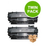 2 Multipack HP 05X (CE505X) High Quality Remanufactured Laser Toners. Includes 2 Black