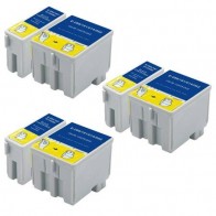 6 Multipack Epson T050 Black & T053 Colour High Quality Remanufactured Ink Cartridges. Includes 3 Black, 3 Colour