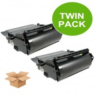 2 Multipack Lexmark 12A8425 High Quality Remanufactured Laser Toners. Includes 2 Black