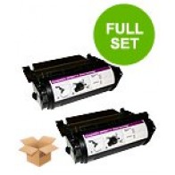 2 Multipack Lexmark 12A5745 High Quality Remanufactured Laser Toners. Includes 2 Black