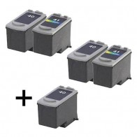 5 Multipack Canon PG-40 Black & CL-41 Colour High Quality Remanufactured Ink Cartridges. Includes 3 Black, 2 Colour
