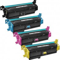 4 Multipack HP 508X (CF360X-63X) High Quality Remanufactured Laser Toners. Includes 1 Black, 1 Cyan, 1 Magenta, 1 Yellow