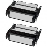 2 Multipack Lexmark 12A6865 High Quality Remanufactured Laser Toners. Includes 2 Black