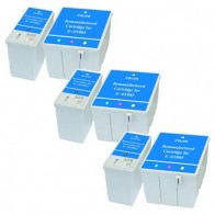 6 Multipack Epson T003 Black & T005 Colour High Quality Remanufactured Ink Cartridges. Includes 3 Black, 3 Colour