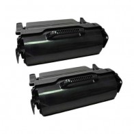 2 Multipack Lexmark 0T650A21E High Quality Remanufactured Laser Toners. Includes 2 Black
