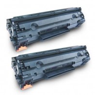 HP 85A (CE285A) Twin Pack Remanufactured Laser Toners. Includes 2 Black