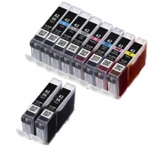 10 Multipack Canon CLI-42BK/C/M/Y/GY/LGY/PC/PM High Quality Compatible Ink Cartridges. Includes 3 Black, 1 Cyan, 1 Magenta, 1 Yellow, 1 Grey, 1 Photo Cyan, 1 Photo Magenta, 1 Light Grey
