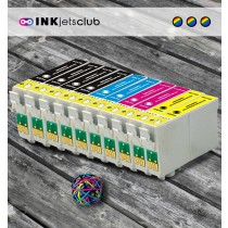 10 Multipack Epson 18 XL (T1816) High Yield Remanufactured Ink Cartridges. Includes 4 Black, 2 Cyan, 2 Magenta, 2 Yellow