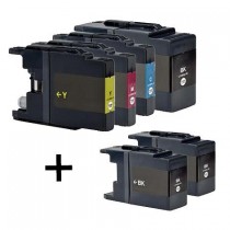 6 Multipack Brother other LC1280XL BK/C/M/Y High Yield Compatible Ink Cartridges. Includes 3 Black, 1 Cyan, 1 Magenta, 1 Yellow