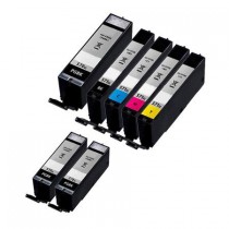 7 Multipack Canon PGI-570XL & CLI-571 High Yield Compatible Ink Cartridges. Includes 3 Pigment Black, 1 Black, 1 Cyan, 1 Magenta, 1 Yellow