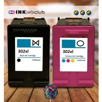 HP 302 XL Black & Colour High Yield Remanufactured Ink Cartridges