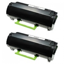 2 Multipack Lexmark 60F2H00 High Quality Remanufactured Laser Toners. Includes 2 Black