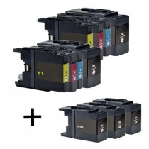 11 Multipack Brother other LC1240 BK/C/M/Y High Quality Compatible Ink Cartridges. Includes 5 Black, 2 Cyan, 2 Magenta, 2 Yellow