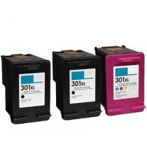 3 Multipack HP 301XL BK/CL High Yield Remanufactured Ink Cartridges