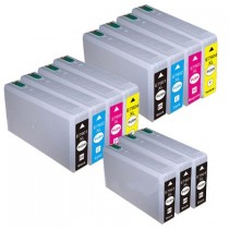 11 Multipack Epson 79XL (T7901-04) High Yield Remanufactured Ink Cartridges. Includes 5 Black, 2 Cyan, 2 Magenta, 2 Yellow