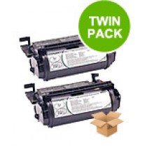 2 Multipack Lexmark 12A6760 High Quality Remanufactured Laser Toners. Includes 2 Black