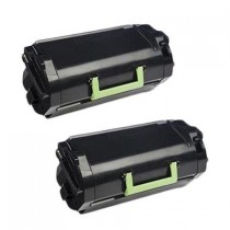 2 Multipack Lexmark 620XA High Quality Remanufactured Laser Toners. Includes 2 Black
