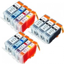 11 Multipack Canon BCI-3e BK/C/M/Y High Quality Compatible Ink Cartridges. Includes 5 Black, 2 Cyan, 2 Magenta, 2 Yellow
