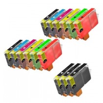 15 Multipack Canon BCI-6 BK/C/M/Y/R/G High Quality Compatible Ink Cartridges. Includes 5 Black, 2 Cyan, 2 Magenta, 2 Yellow, 2 Red, 2 Green