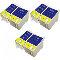 6 Multipack Epson T028 Black & T029 Colour High Quality Remanufactured Ink Cartridges. Includes 3 Black, 3 Colour