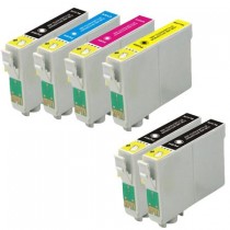 6 Multipack Epson T0601-4 BK/C/M/Y High Quality Remanufactured Ink Cartridges. Includes 3 Black, 1 Cyan, 1 Magenta, 1 Yellow