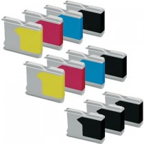 11 Multipack Brother other LC970 BK/C/M/Y High Quality Compatible Ink Cartridges. Includes 5 Black, 2 Cyan, 2 Magenta, 2 Yellow