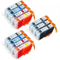 11 Multipack Canon BCI-6 BK/C/M/Y High Quality Compatible Ink Cartridges. Includes 5 Black, 2 Cyan, 2 Magenta, 2 Yellow