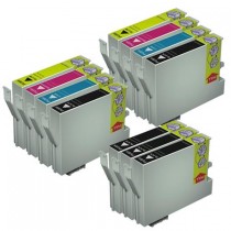 11 Multipack Epson T0561-4 BK/C/M/Y High Quality Remanufactured Ink Cartridges. Includes 5 Black, 2 Cyan, 2 Magenta, 2 Yellow